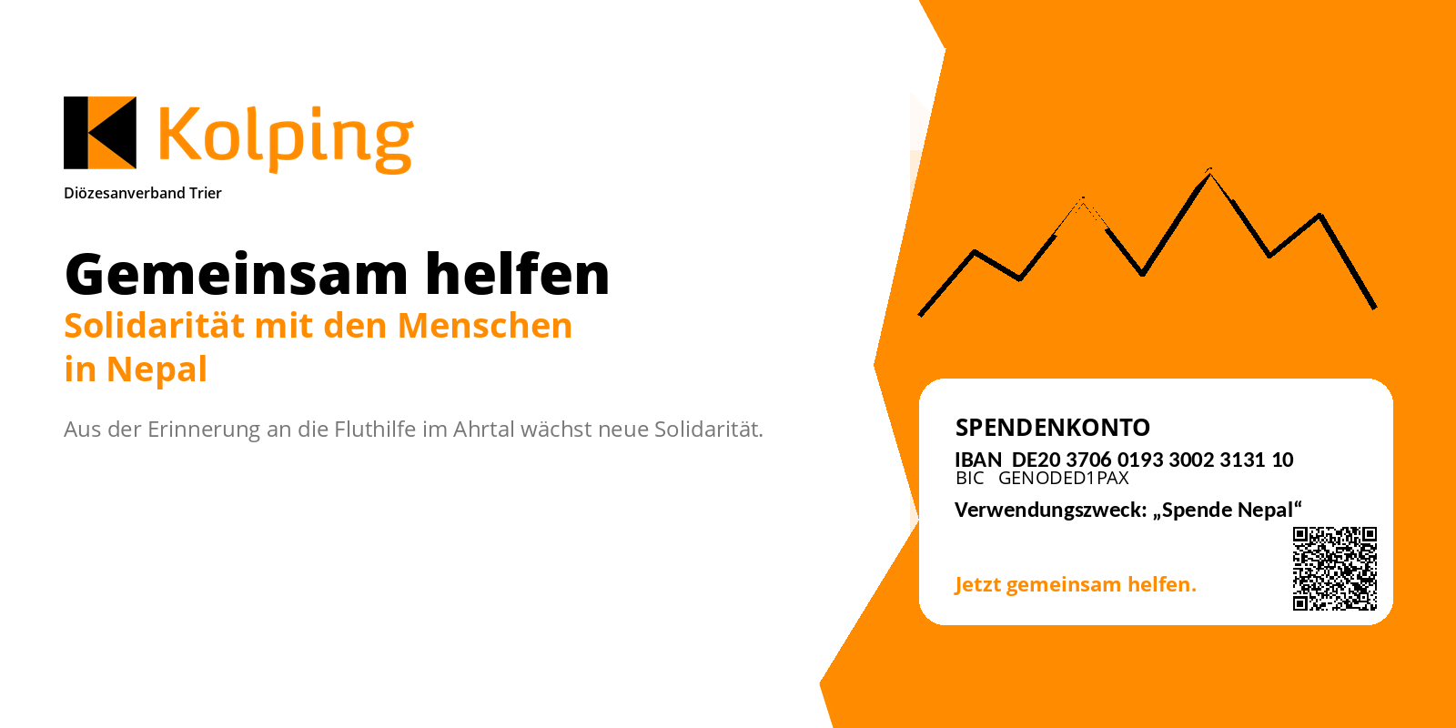 Das Bild gibt Infos zur Spendenaktion.