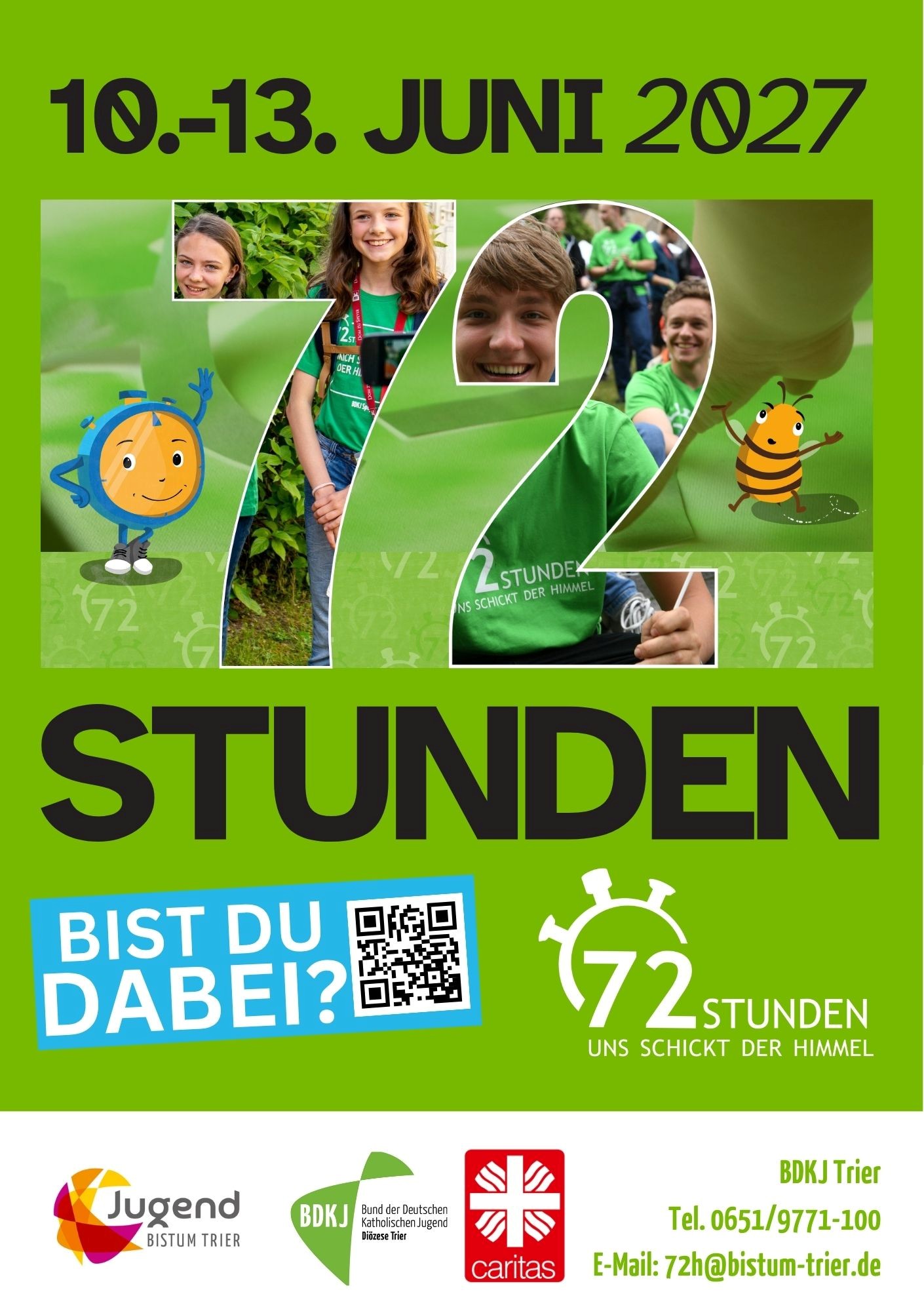 Plakat zum Aufruf der nächsten 72-Stunden-Aktion