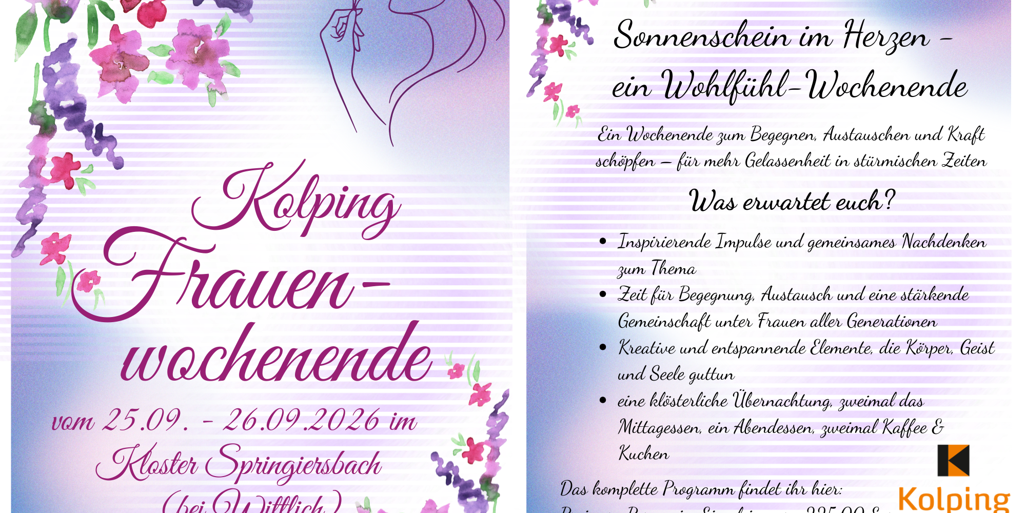 Flyer Frauenwochenende 2026