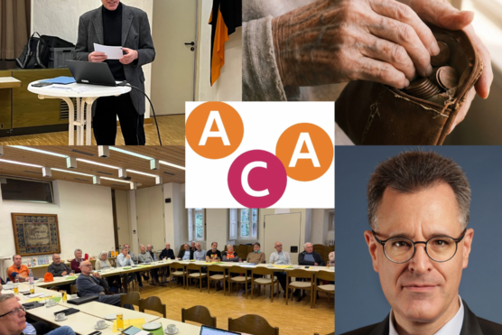 ACA Logo und Eindrücke vom Interview mit dem stellvertretenden Geschäftsführer der Deutschen Rentenversicherung Rheinland-Pfalz Johannes Reichert