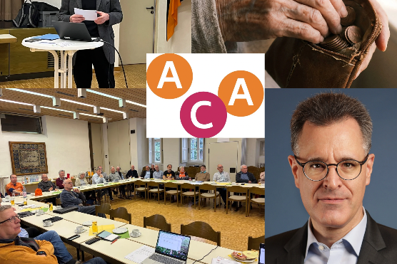 ACA Logo und Eindrücke vom Interview mit dem stellvertretenden Geschäftsführer der Deutschen Rentenversicherung Rheinland-Pfalz Johannes Reichert