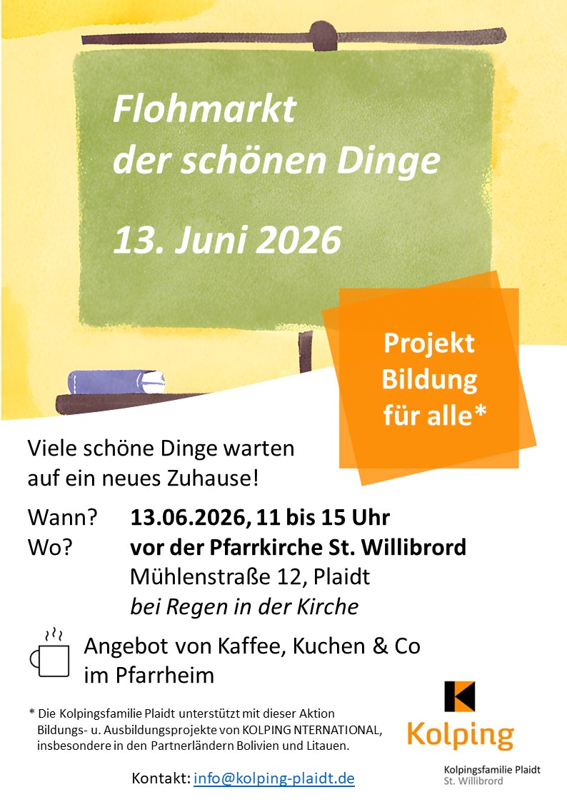 Plakat zum Flohmarkt der schönen Dinge 2026
