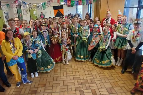 Gruppenfoto von Karnvalisten in Neuwied