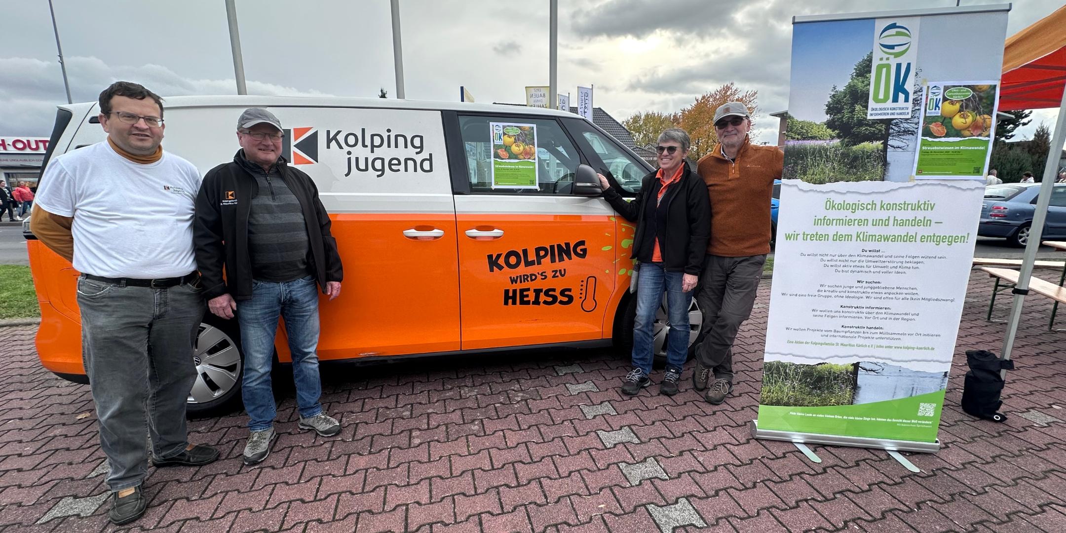 Das Klimamobil mit vier aktiven in Mühlheim-Kärlich (c) Andreas Kossmann Das Klimamobil mit vier aktiven in Mühlheim-Kärlich