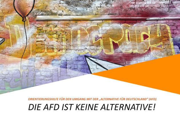 Bild einer bunt besprühten Ziegelmauer mit dem Schriftzug Democracy