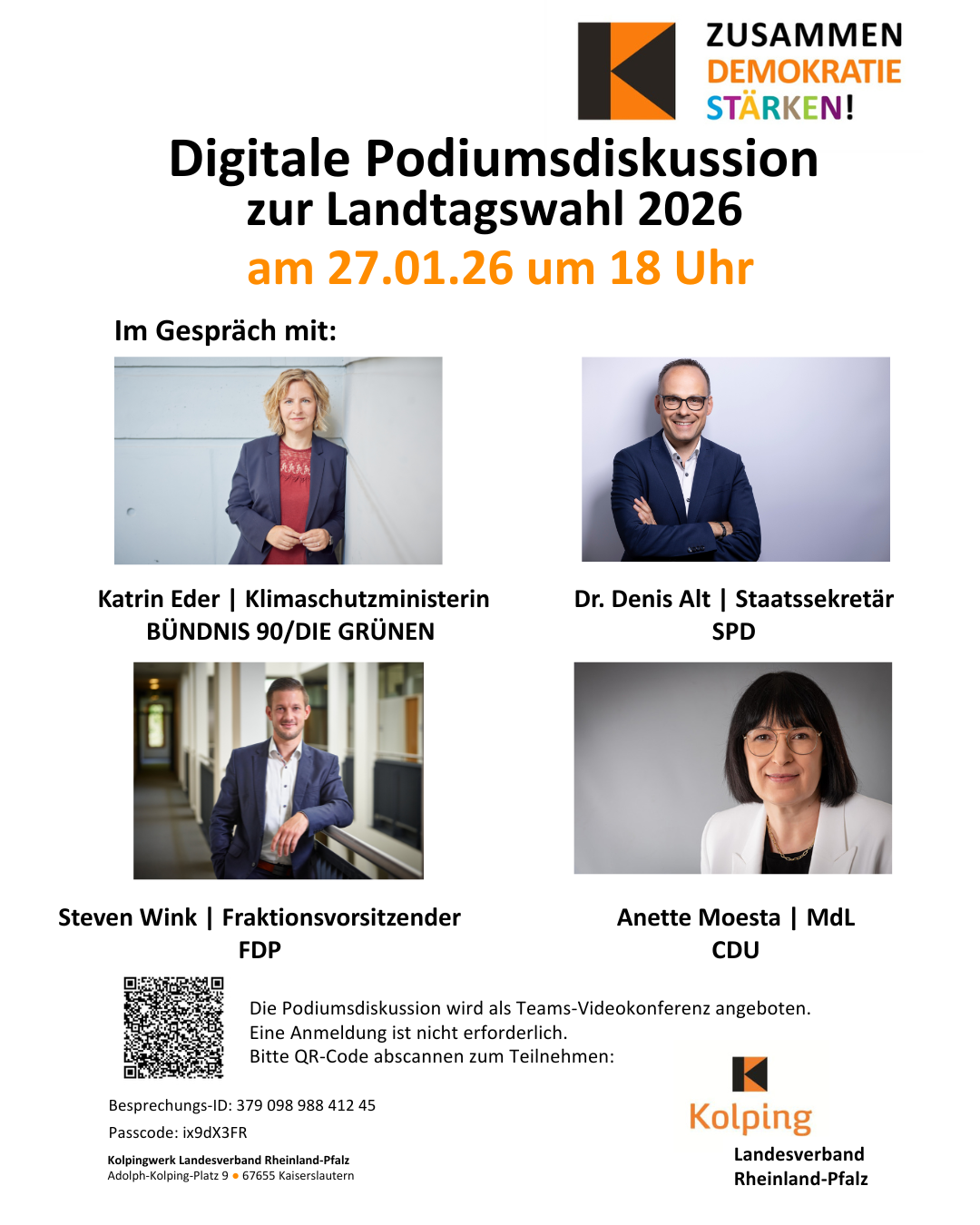 Podiumsdiskussion mit TN