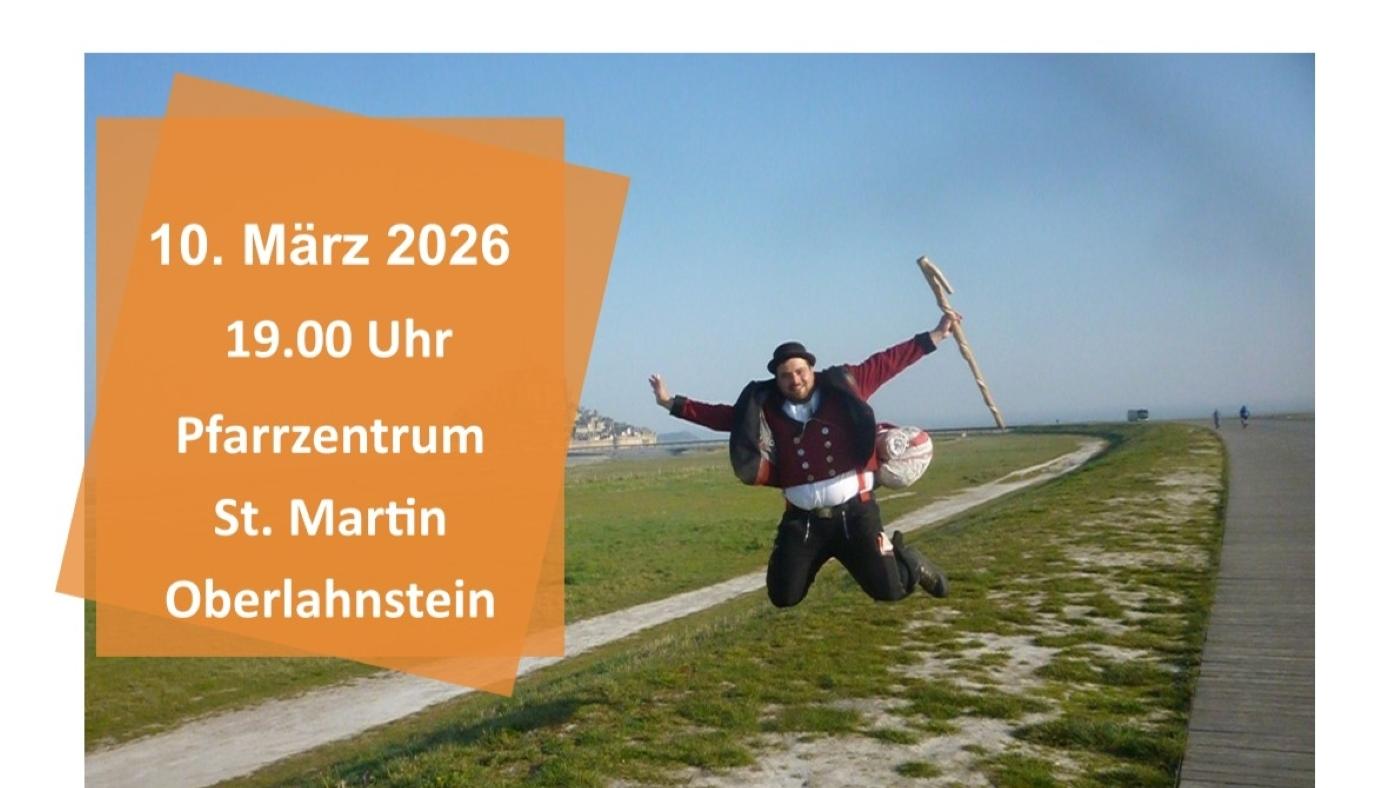 Das Bild zeigt einen Handwerksgesellen, der auf einem Weg in die Luft springt.