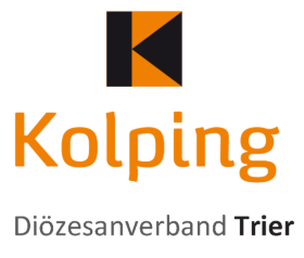 Man sieht ein schwarz-oranges K. Darunter der Text Kolping Diözesanverband Trier