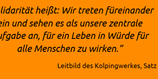 Orangener Hintergrund, schwarze Schrift mit Text