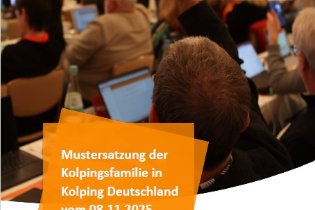 Im Hintergrund ein Bild der Bundeshauptversammlung, Menschen stimmen ab, im Vordergrund der Titel
