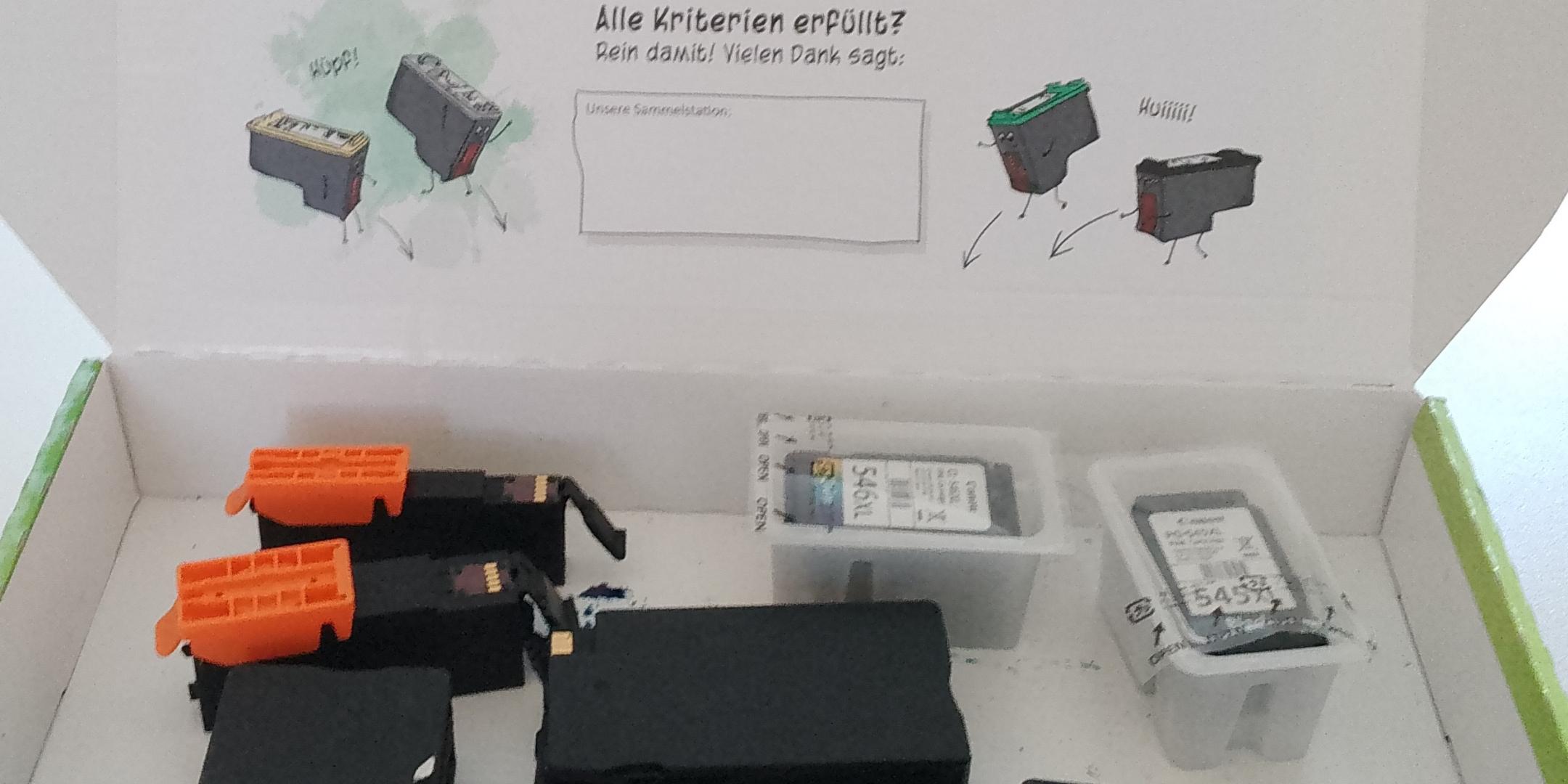 Bild einer Sammelkiste für Tintenpatronen (c) Kolpingwerk Trier Bild einer Sammelkiste für Tintenpatronen