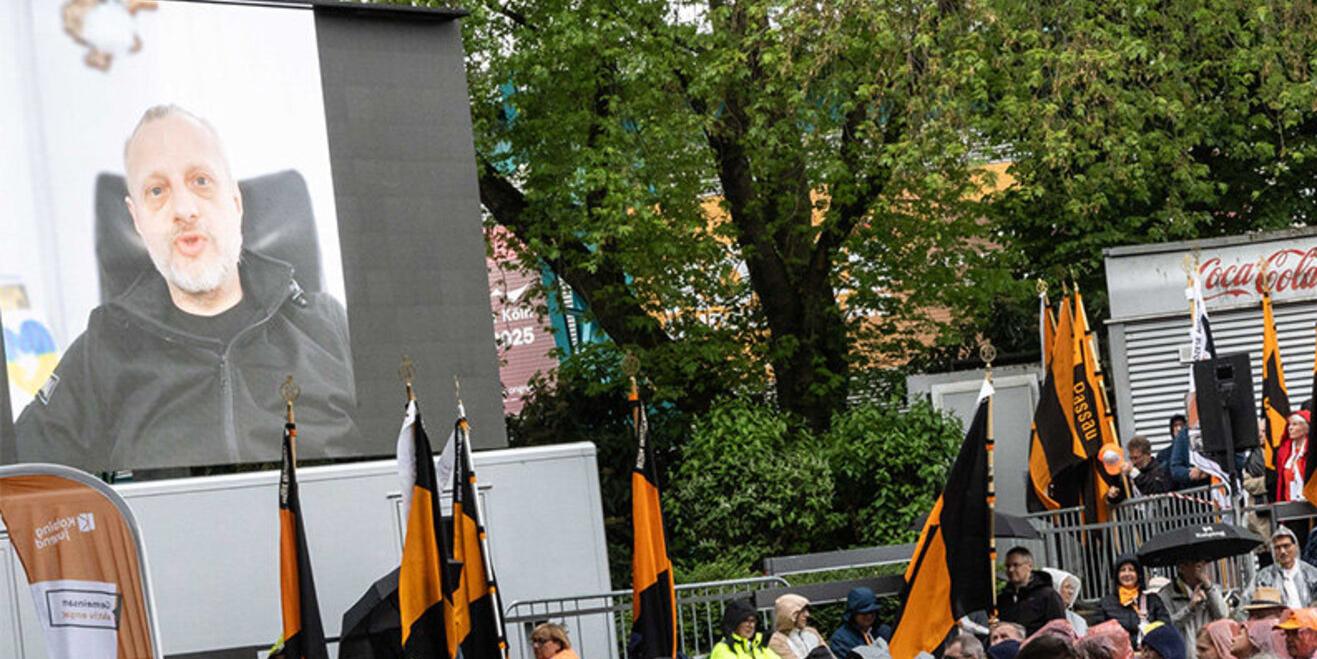 Bild der Videoübertragung (c) Barbara Bechtloff, Kolpingwerk Deutschland Bild der Videoübertragung